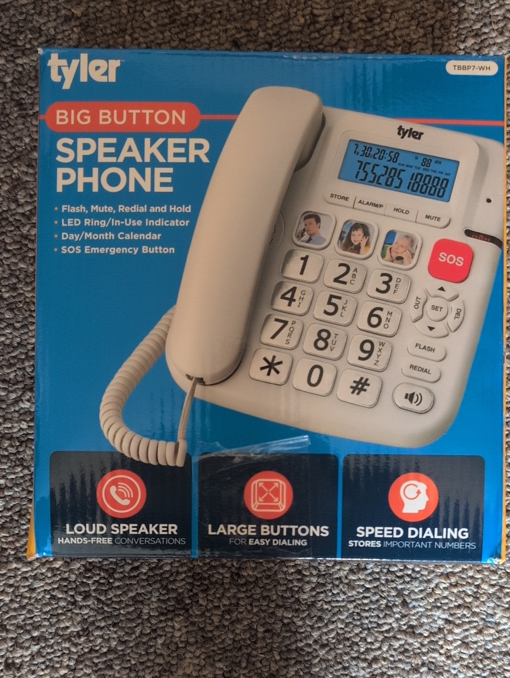 Tyler Big Button Speaker Phone - White